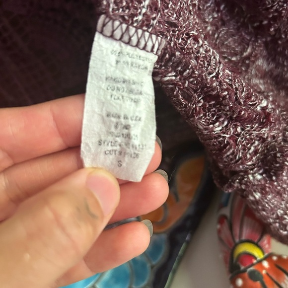 Charlotte Russe Burgundy Knit Cardigan Small - Picture 13 of 16